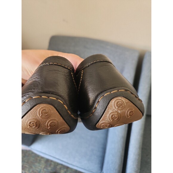 Born Men\'s Black Leather Slip-on Driving Loafers Size 11.5